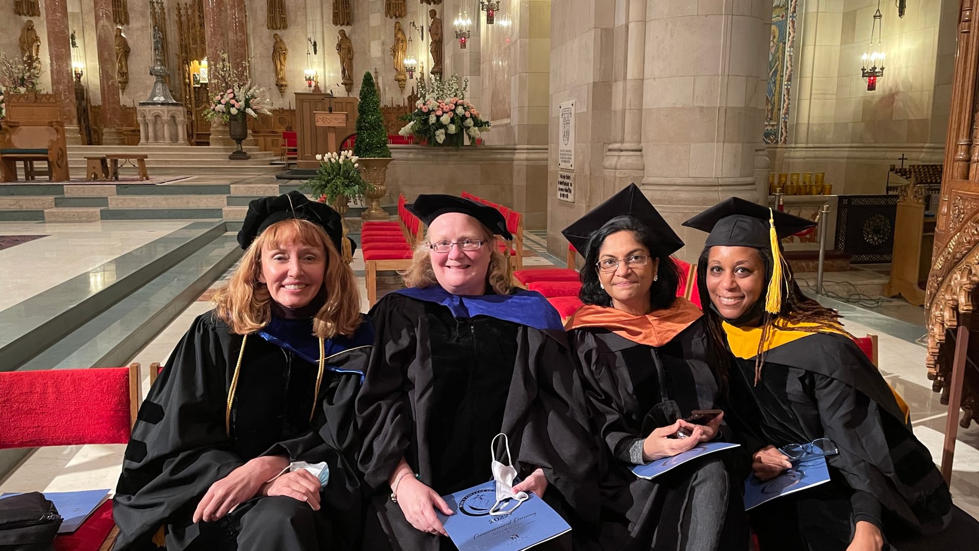Science faculty at commencement